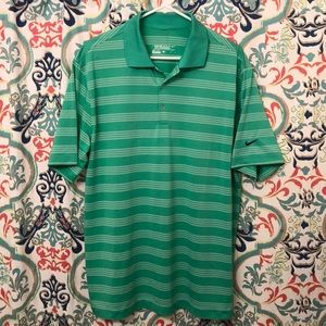 NWOT MENS Nike Dri-Fit Golf Polo, Large - Green